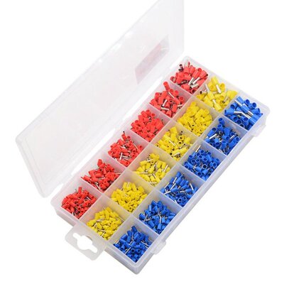 990pcs Copper Crimp Connector Insulated Cord Pin End Termina