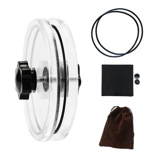 LP Vinyl Record Cleaner Clamp Record Label Saver Acrylic Cle