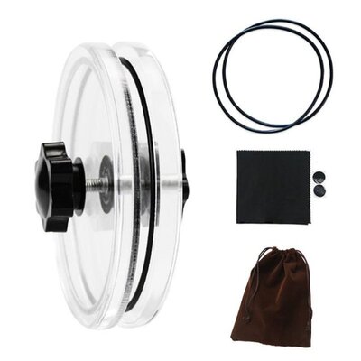 LP Vinyl Record Cleaner Clamp Record Label Saver Acrylic Cle