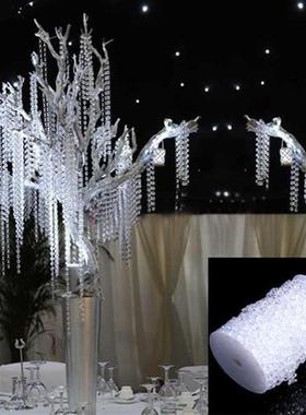 99FT 30M Octagonal Faceted Acrylic Crystal Beads DIY