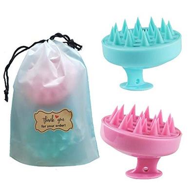 Hensucess Head Scalp Massage Brush Soft Silicone Bristles C