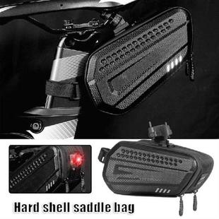 Hot 1.2L Hard Shell Bicycle Saddle Bag Waterproof Night