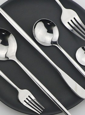 24/30/36Pcs Silverware Set Stainless Steel Dinnerware Set Cu