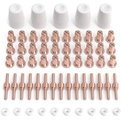 60 Pieces of Plasma Cutting Consumables for Cut40 50 Flashli