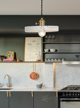 Nordic Terrazzo Small Chandelier Bar Restaurant Loft Dining