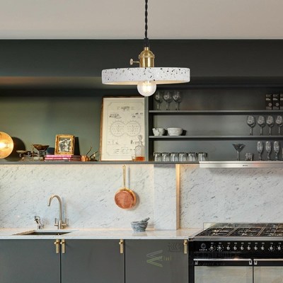 Nordic Terrazzo Small Chandelier Bar Restaurant Loft Dining
