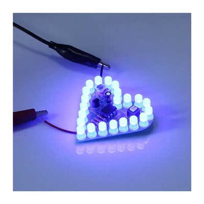 10pcs/lot  Heart Shape Breathing Lamp Heart LED  Kit D