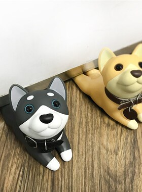 Cute Cartoon Dog Door Stopper Holder Bull Terrier PVC Prote
