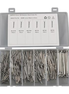 340 x M1.5 M2.5 M3 M4 Cotter Pin Assortment Kit Fit for Smal