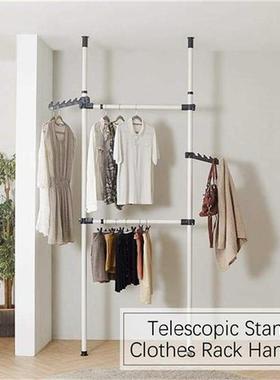 Telescopic Metal Coat Racks Wardrobe Organizer Garment Stand