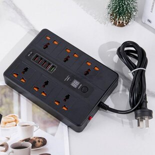 Smart Timing Socket 6 Outlet Surge Protector Extension Cord