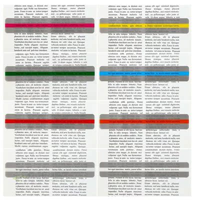 8 Pieces Reading Guide Strips Highlighter Colored Overlays B