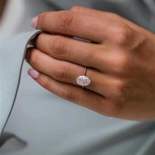 JOVOVASMILE Moissanite Ring 18K Rose Gd Rings Setting C