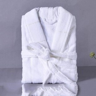 white towel, men's bathrobe, long sleeve bathrobe, men&#