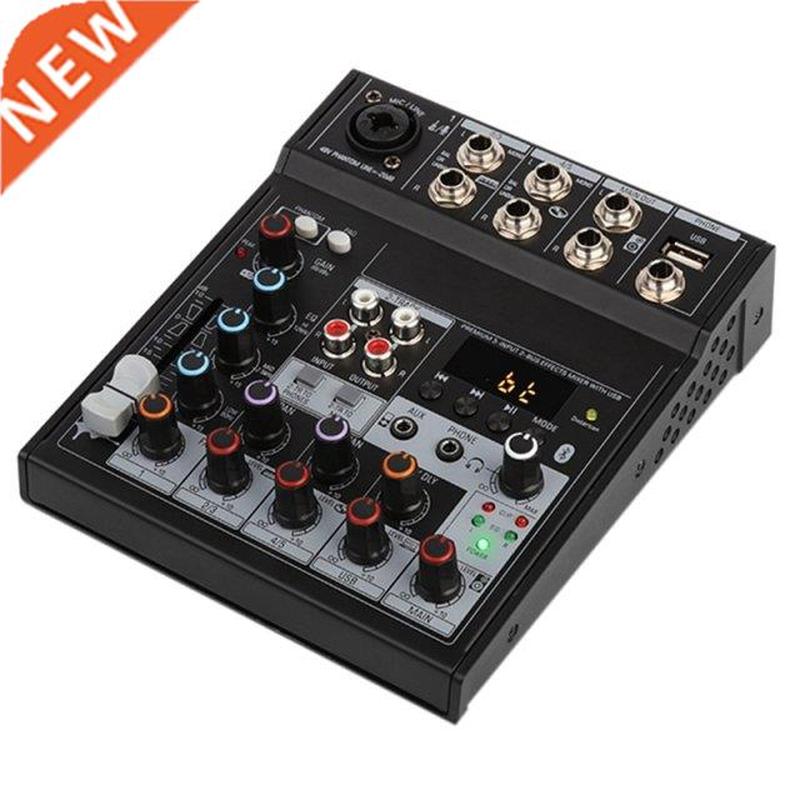 Audio Bluetooth Mixer With Sound Card 4 Channel Stereo Mixin