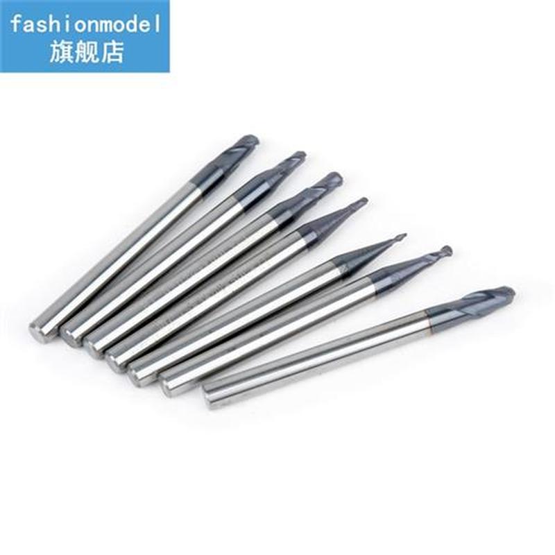 7Pcs Tungsten Carbide End Mill 2 Flutes Ball Nose Engraving