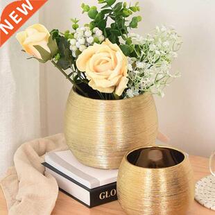 2Pcs Ceramic Flower Pot,Round Flower Vase Succulent