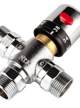 Solid Copper 3-Way Thermostatic Mixing Valve 3/4 Inch Solar