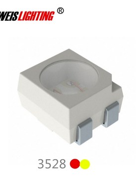 50PCS 3528 amber yellow PLCC-4 reverse pole , 617nm 587nm ,