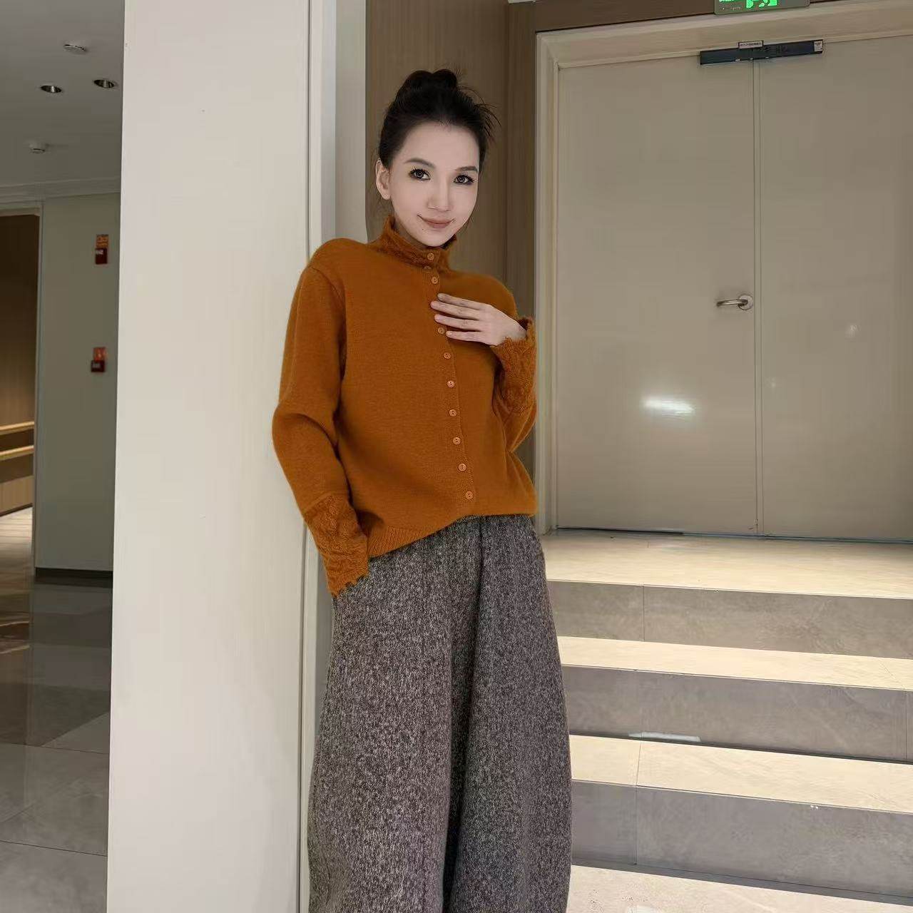 【恩佳专享】3440镂空钩花秋冬季女时尚开衫毛衣上衣,女装/女士精品,毛针织衫,淘宝优惠券,粉丝福利购,淘宝优惠卷