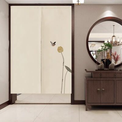 高级感中式布艺门帘半卧室