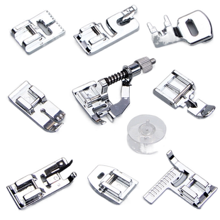 家用多功能缝纫机工具单卖卷边压脚锁边隐形拉链包边塑料打褶配件