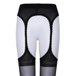 涞觅「丘比特」四面开裆蕾丝吊带丝袜薄款女性感丝滑镂空连裤丝袜