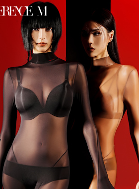 涞觅「蝉翼」5d全包连体衣女高级性感长袖薄款丝滑油亮裸感紧身衣