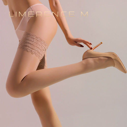 涞觅莫奈花园丝滑蕾丝性感高筒袜
