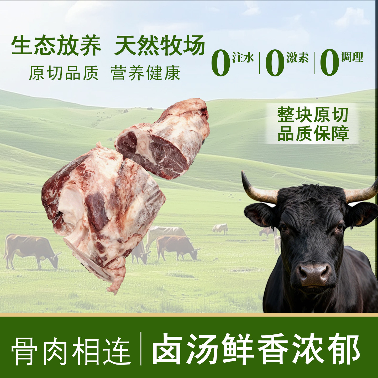 豪应进口生鲜牛前腱子肉清真牛腱
