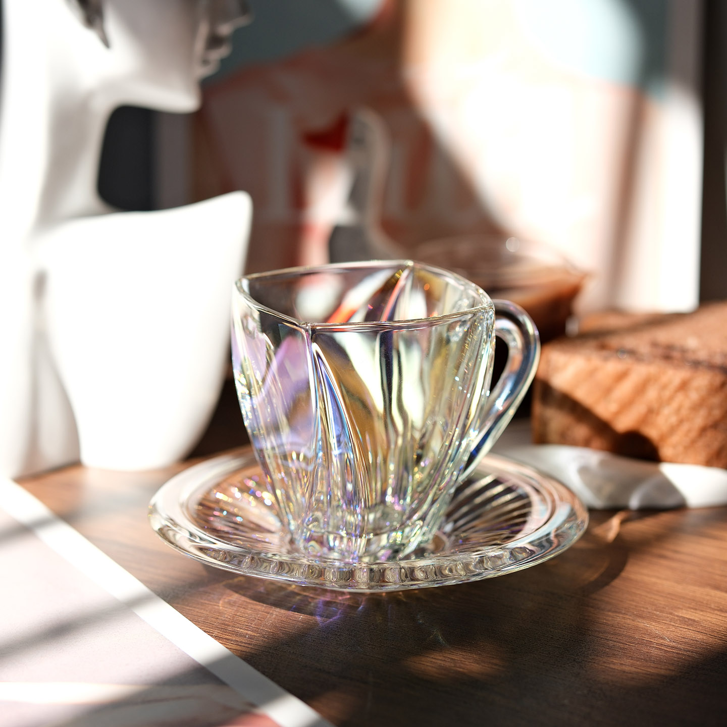 BERHE进口炫彩带碟咖啡杯茶杯