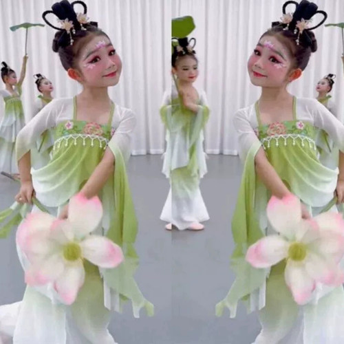 江南可采莲舞蹈演出服荷花仙子