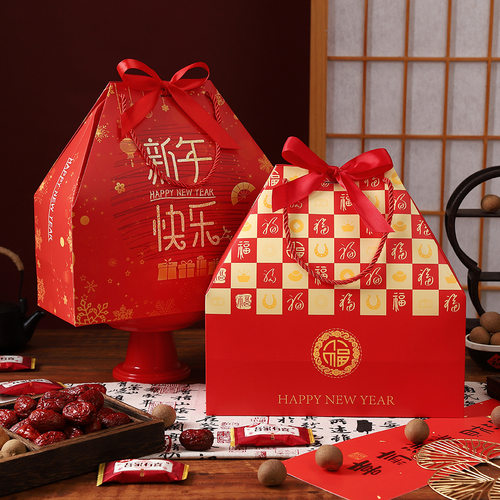年货大号零食坚果糖果礼袋