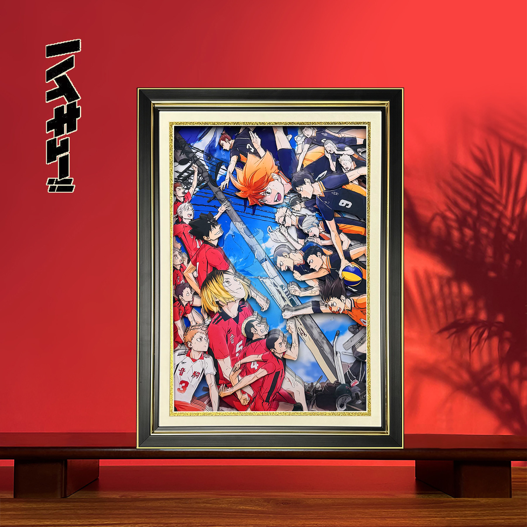 排球少年乌野周边手办日向翔阳3D动漫立体画礼物装饰摆件