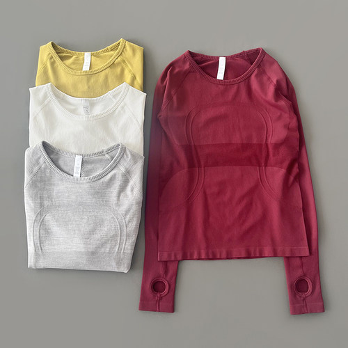 瑜伽服上衣女修身显瘦透气秋冬运动训练健身衣圆领跑步普拉提长袖