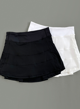 lulu同款Pace Rival运动网球百褶短裙女防走光假两件带内衬健身裙