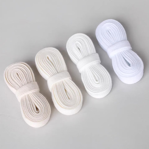 4色纯棉扁平款帆布鞋带绳
