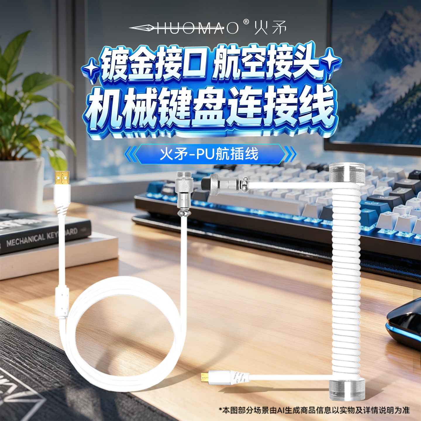 学生党的入门航插线PU键盘航插线图片