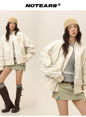 NOTEARS/没有眼泪 美式复古机车风潮流休闲夹克情侣款外套6662