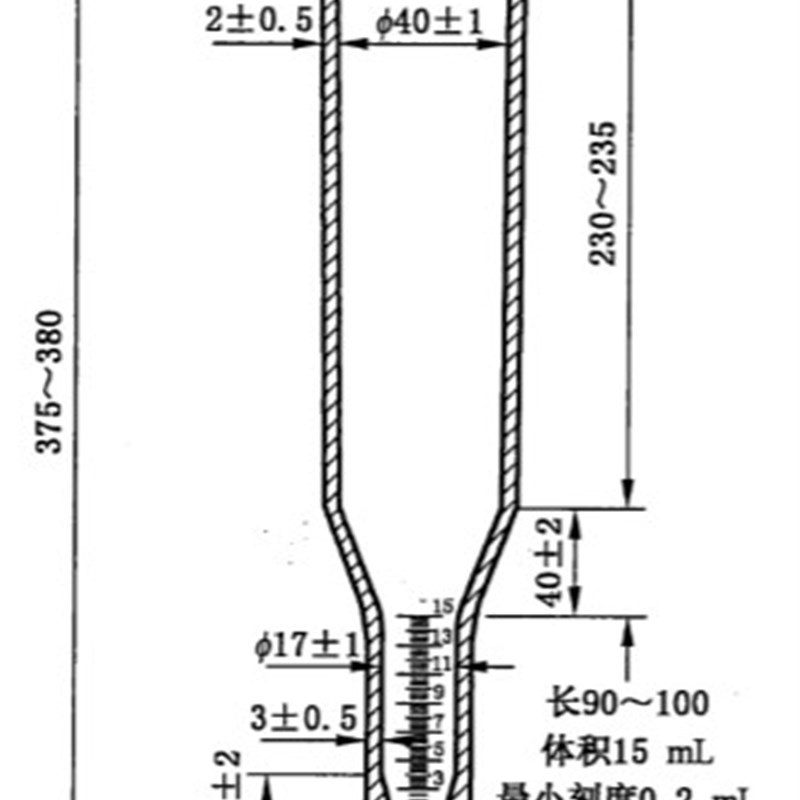 尖底量筒下异径量筒15ml