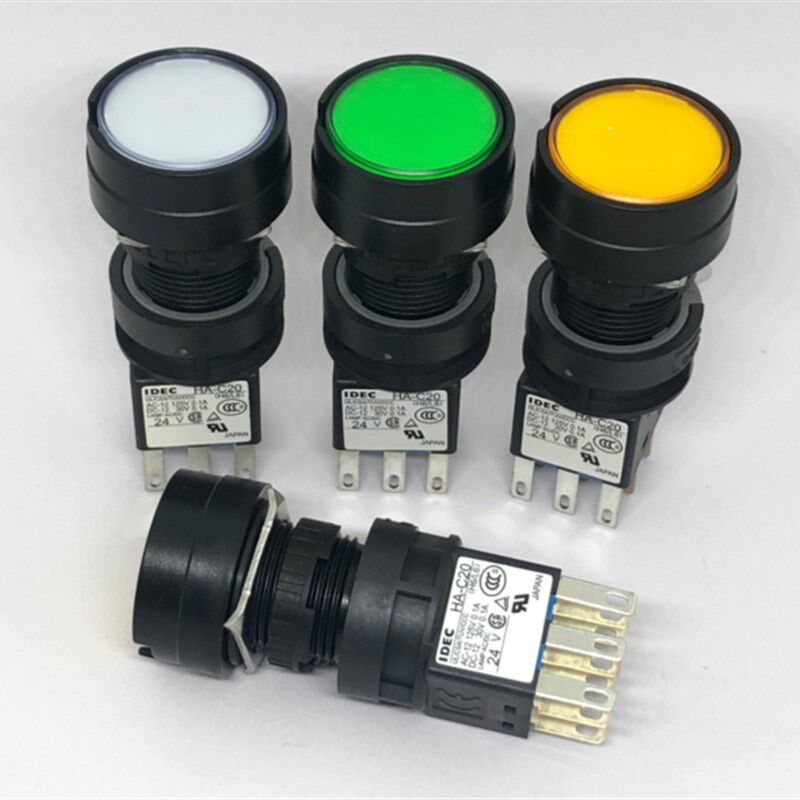 IDEC和泉HA1L-A1C24PW 14R HA-C20 C10圆形按钮开关M1C14G W Y R