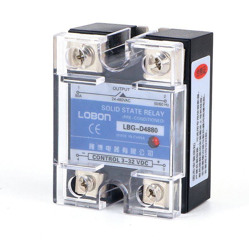 定制单相固态继电器SSR80DA隆LBGD4880直博流控制交流DC80A模块开