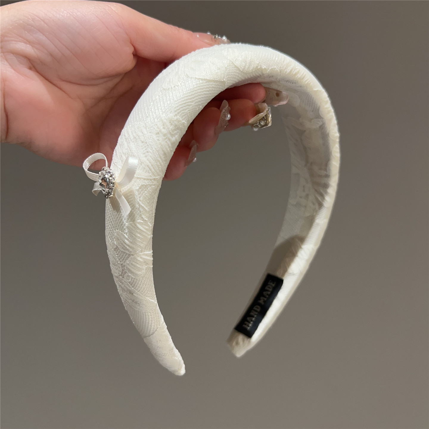 法式高级感蝴蝶结海绵发箍高颅顶