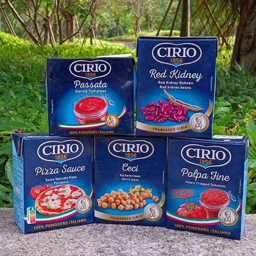 Cirio chopped tomatoes利乐佳调味酱料速食豆披萨酱碎番茄