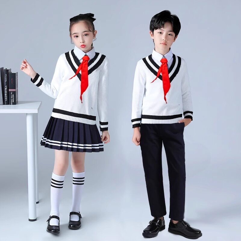 元旦儿童合唱团爱国朗诵比赛演出服男女童初中小学生红歌演讲服装