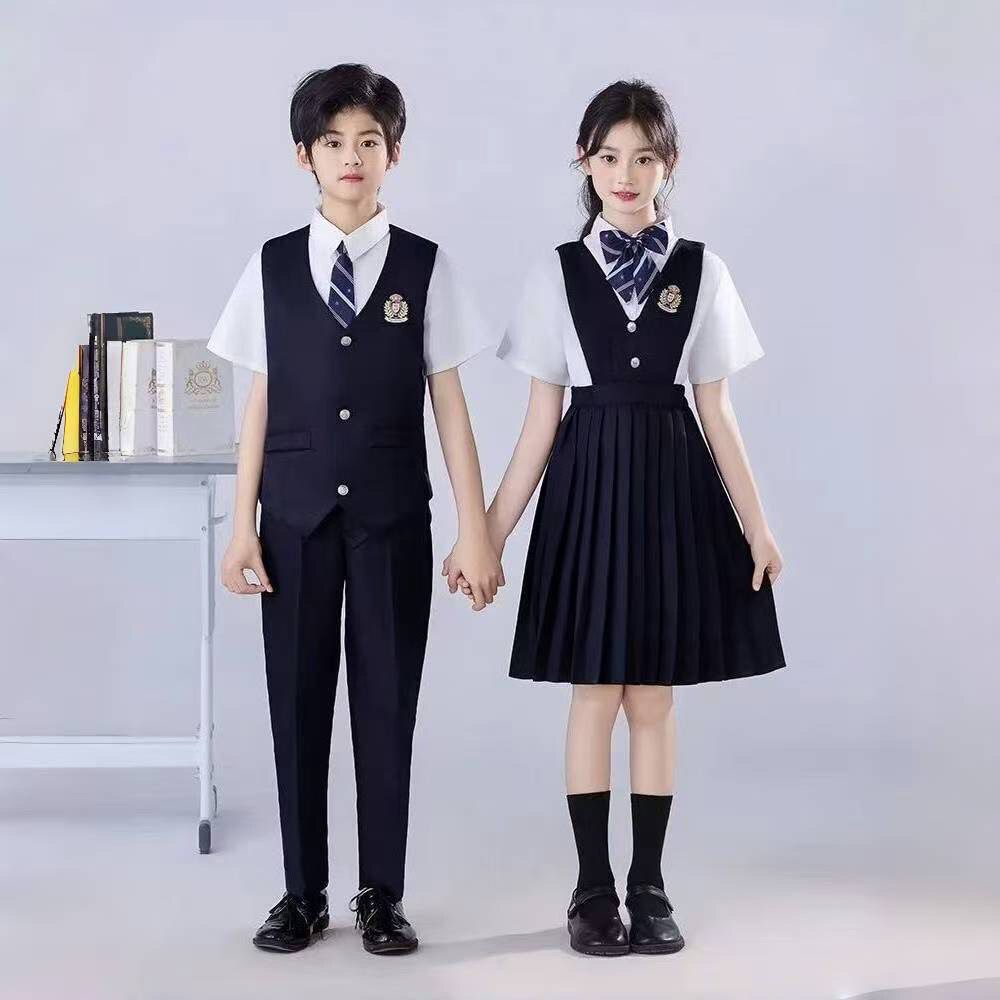 新款中小学生大合唱团演出儿童学院风校服毕业照升旗朗诵比赛礼服