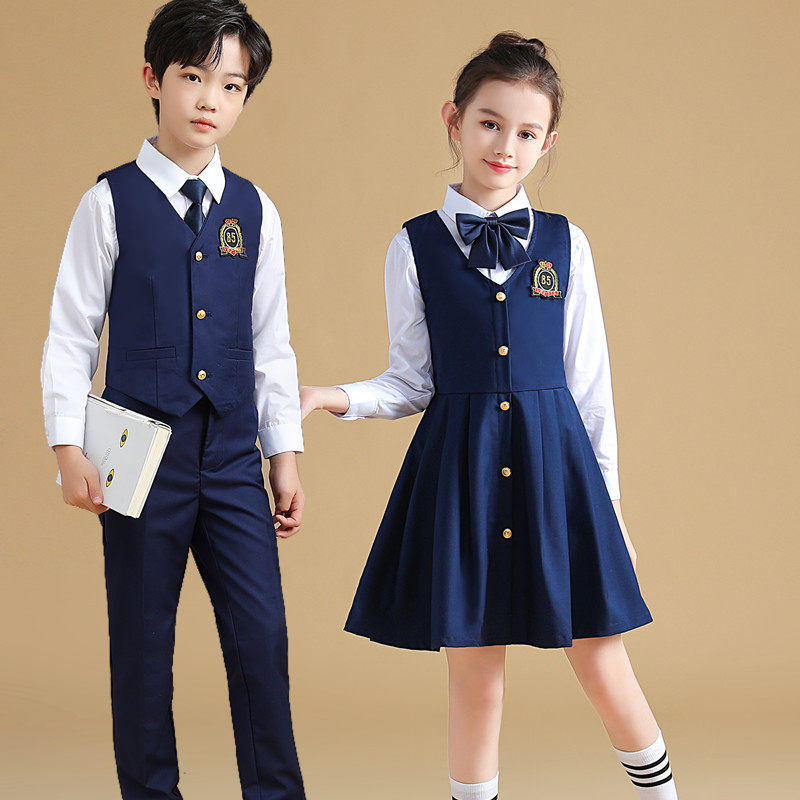 儿童童声合唱演出服小学生演讲服装诗歌朗诵出演服元旦秋冬合唱服
