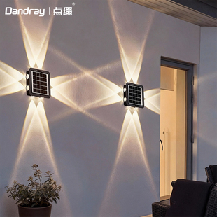 太阳能户外洗墙灯室外庭院防水别墅花园壁灯景观射灯装饰外围墙灯