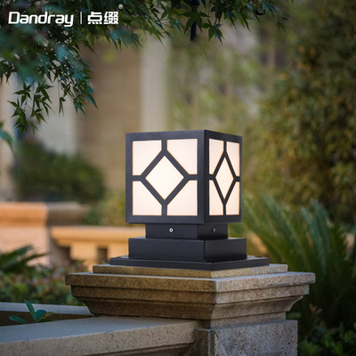 太阳能柱头灯庭院别墅花园家用超亮中式大门柱子灯户外防水围墙灯