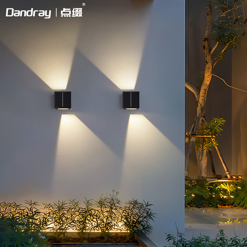户外防水壁灯走廊感应壁灯外墙免布线太阳能壁灯阳台壁灯围墙壁灯